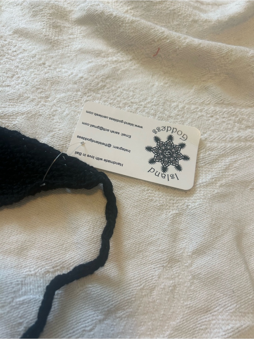 NWT Handmade Crochet Festival Halter Bralette - Black, one size - Picture 5 of 6